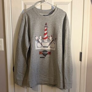 Flyers Gray Graphic Lighthouse Pullover Sweatshirt